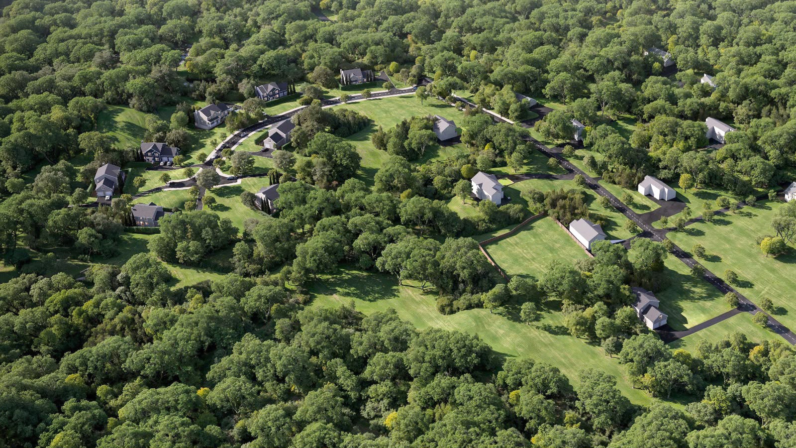 Aerial view of Lane Meadow Farm on Winters Lane, Mamakating, NY